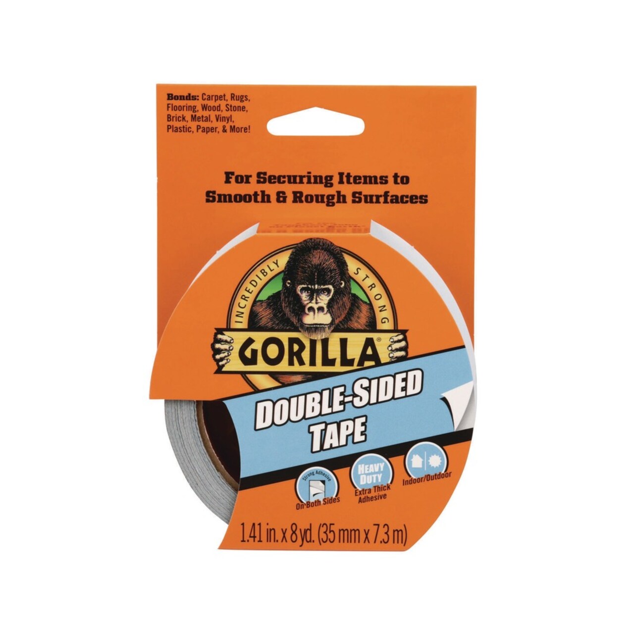 Gorilla Glue 1.4 in. x 8 yds. 3 in. Core Double-Sided Tape - Gray (1-Roll)